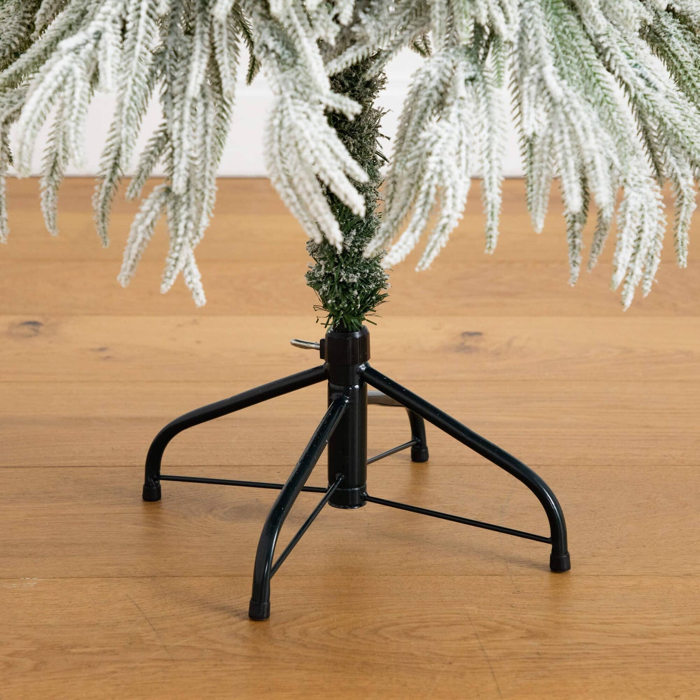 4' Nearly Natural artificial pre-lit flocked down-swept Christmas tree with 110 warm white LEDs on Tampa Home & Garden Store