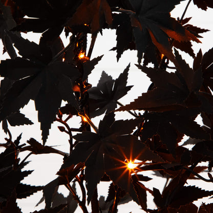 4' Pre-Lit Halloween Black Maple Tree with 180 orange & purple LEDs by Nearly Natural on Tampa Home & Garden Store
