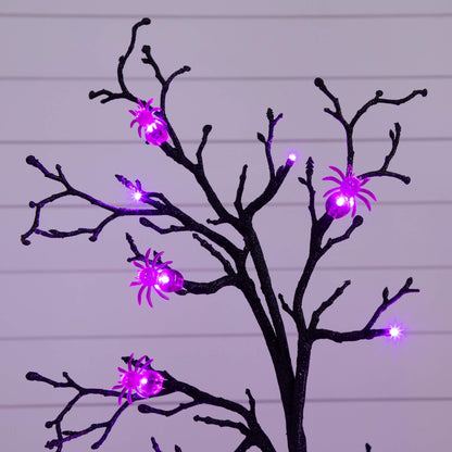 4' pre-lit Halloween spider twig tree with 48 purple LEDs on Tampa Home & Garden Store