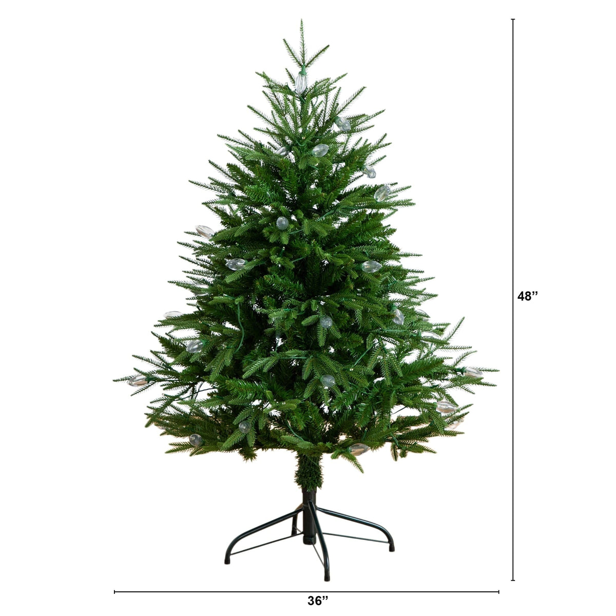 Tree Nearly Natural 4' Pre-Lit Luxembourg Pine with 120 multicolored LED lights on Tampa Home & Garden Store