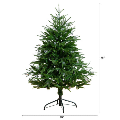 Tree Nearly Natural 4' Pre-Lit Luxembourg Pine with 120 multicolored LED lights on Tampa Home & Garden Store