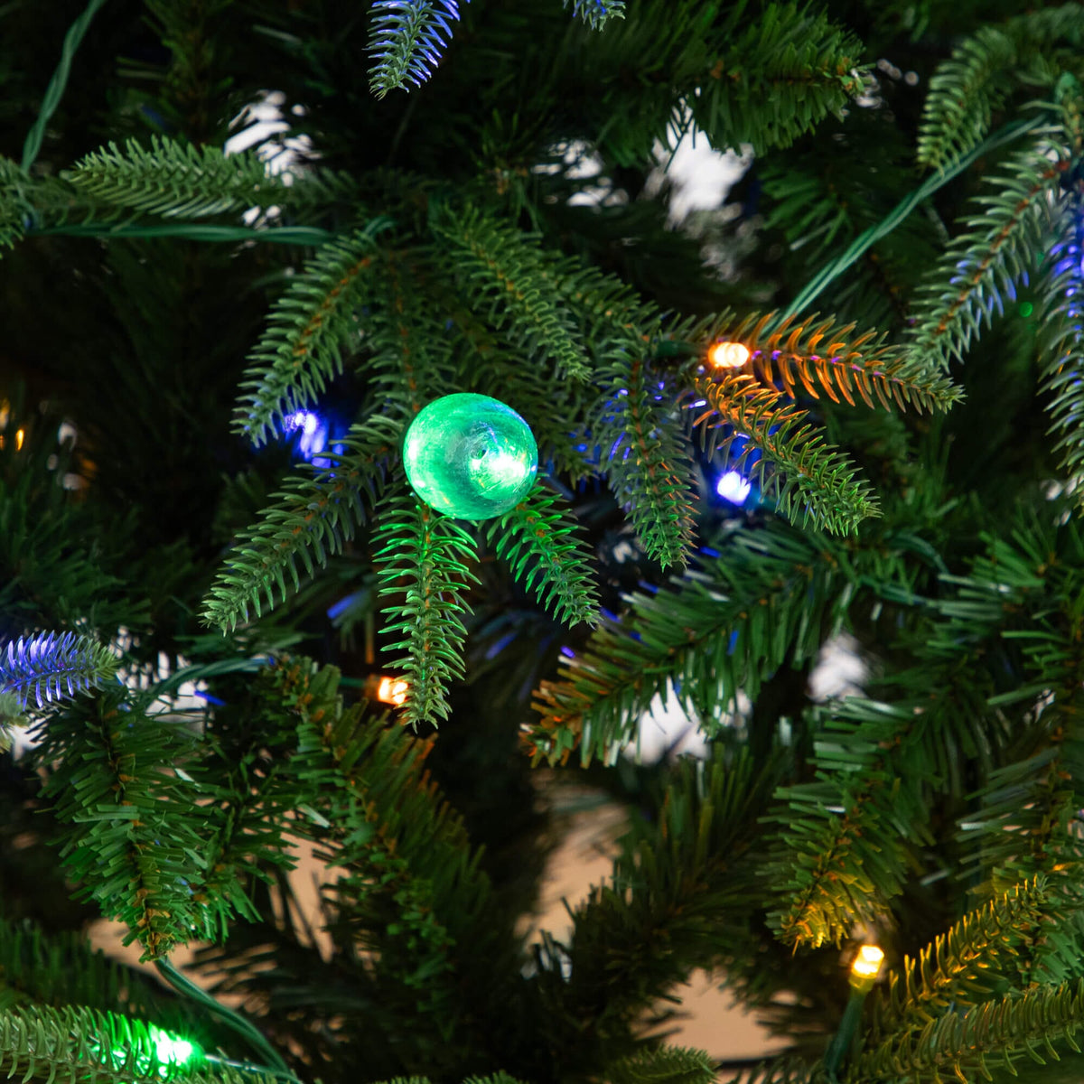 Tree Nearly Natural 4' pre-lit Luxembourg Pine with 120 multicolored traditional bulb LED lights on Tampa Home & Garden Store
