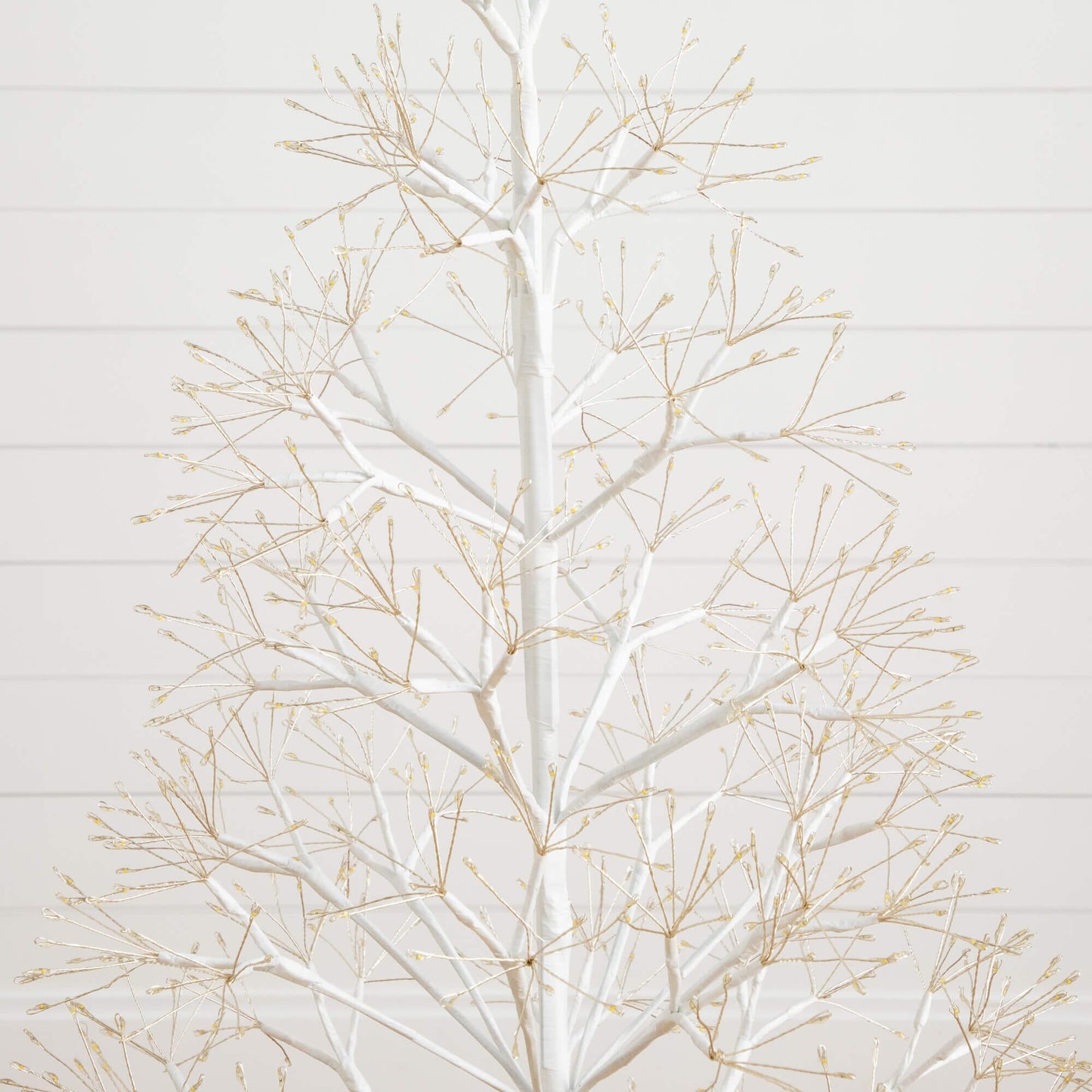4' Pre-Lit Starburst Artificial White Tree by Nearly Natural with 800 warm white LED lights on Tampa Home & Garden Store