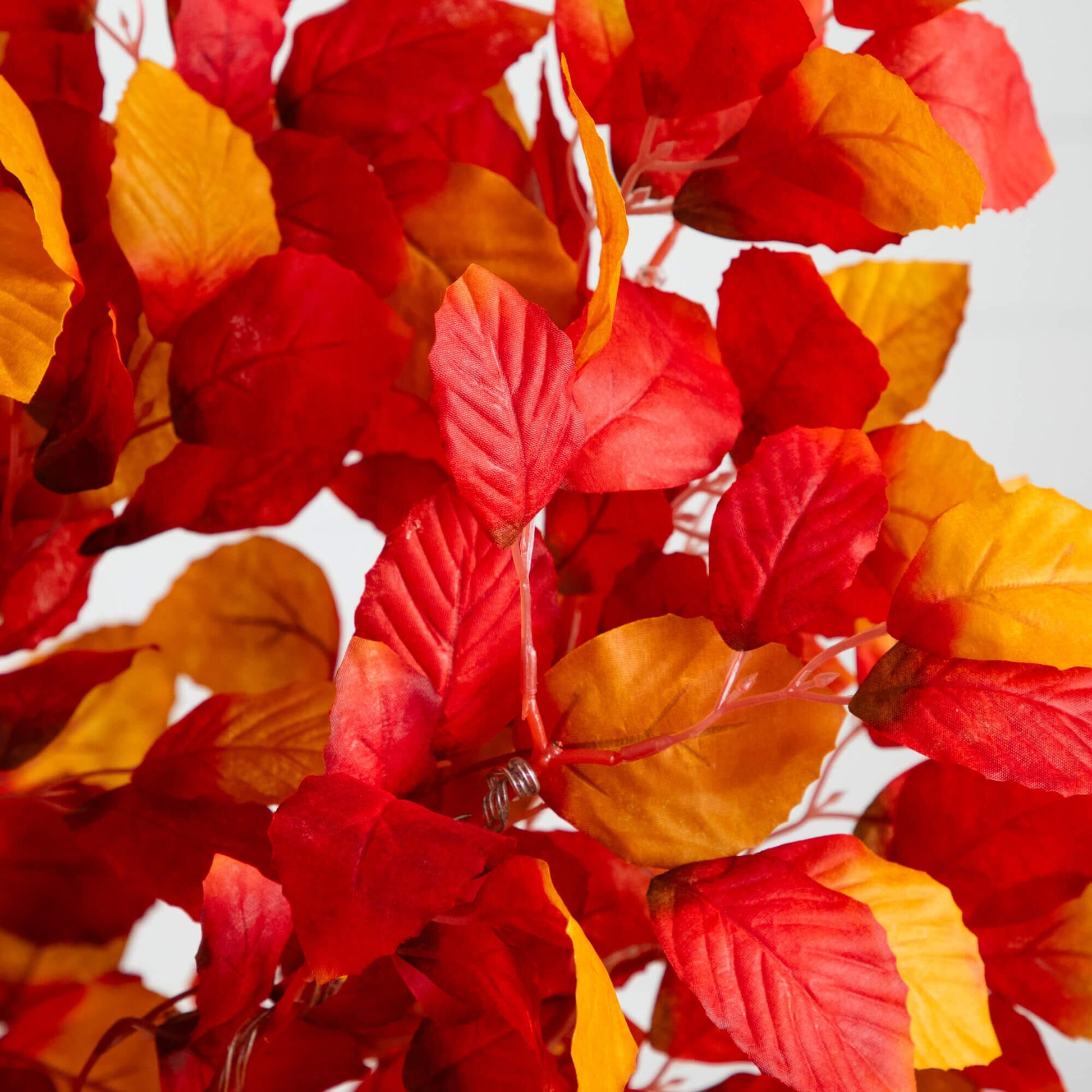4 ft pre-lit autumn artificial tree with 160 warm white LEDs orange leaves by Nearly Natural on Tampa Home & Garden Store