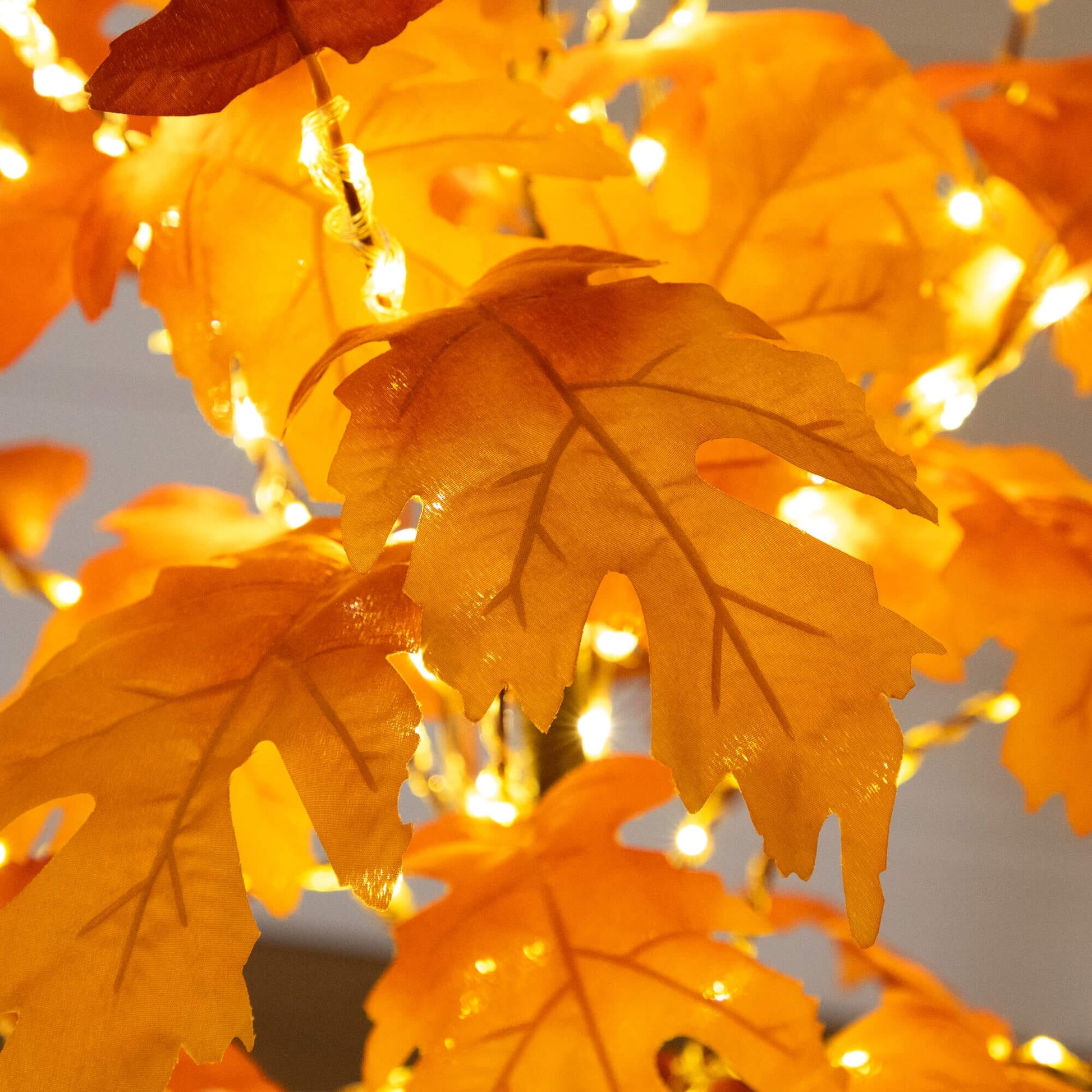 Nearly Natural 4' Autumn Maple artificial tree with 180 warm white LEDs, autumn leaves on Tampa Home & Garden Store