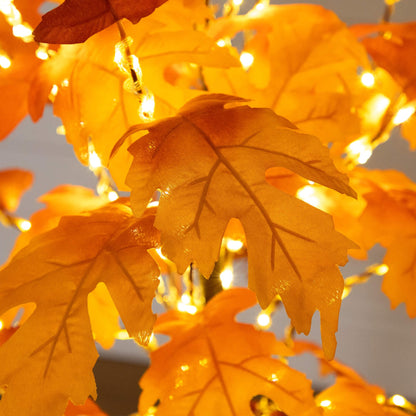 Nearly Natural 4' Autumn Maple artificial tree with 180 warm white LEDs, autumn leaves on Tampa Home & Garden Store
