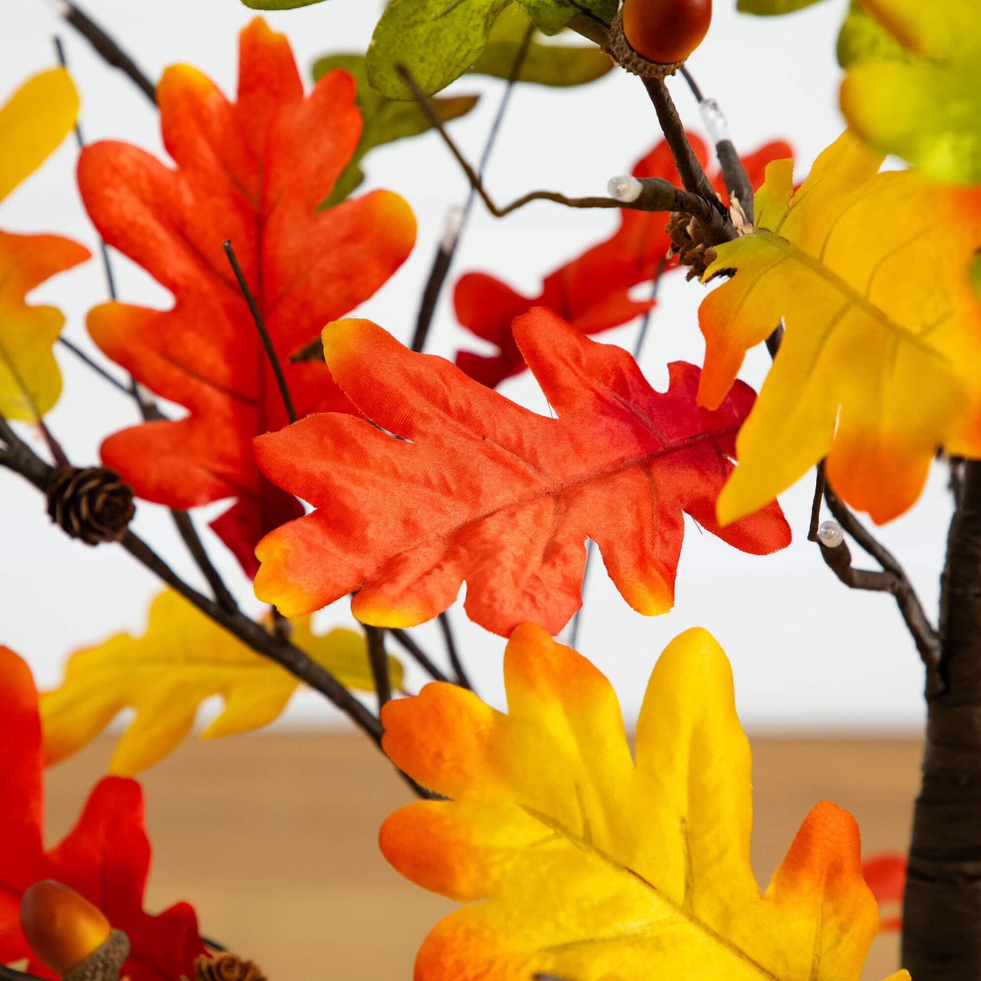 Nearly Natural 4' Pre-Lit Autumn Maple Tree with pinecones & acorns, 60 LEDs autumn leaves on Tampa Home & Garden Store