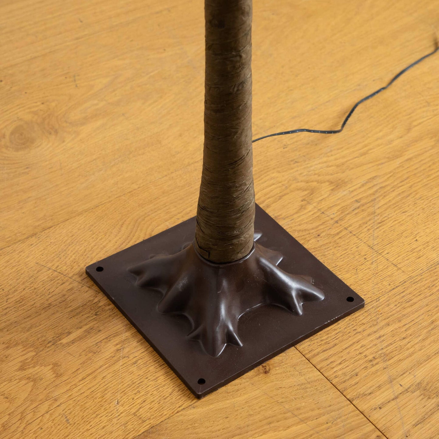 4 ft pre-lit Autumn Maple artificial tree wrapped in brown fabric with cord base Nearly Natural on Tampa Home & Garden Store