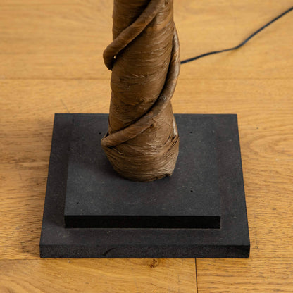 4' Autumn Maple artificial tree trunk wrapped in brown rope on a black square base on Tampa Home & Garden Store