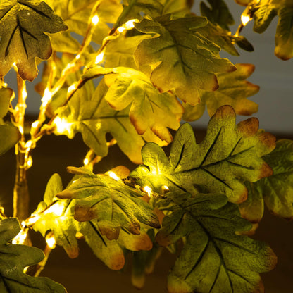 4' Pre-Lit Green Autumn Oak artificial tree with 150 warm white LEDs by Nearly Natural on Tampa Home & Garden Store