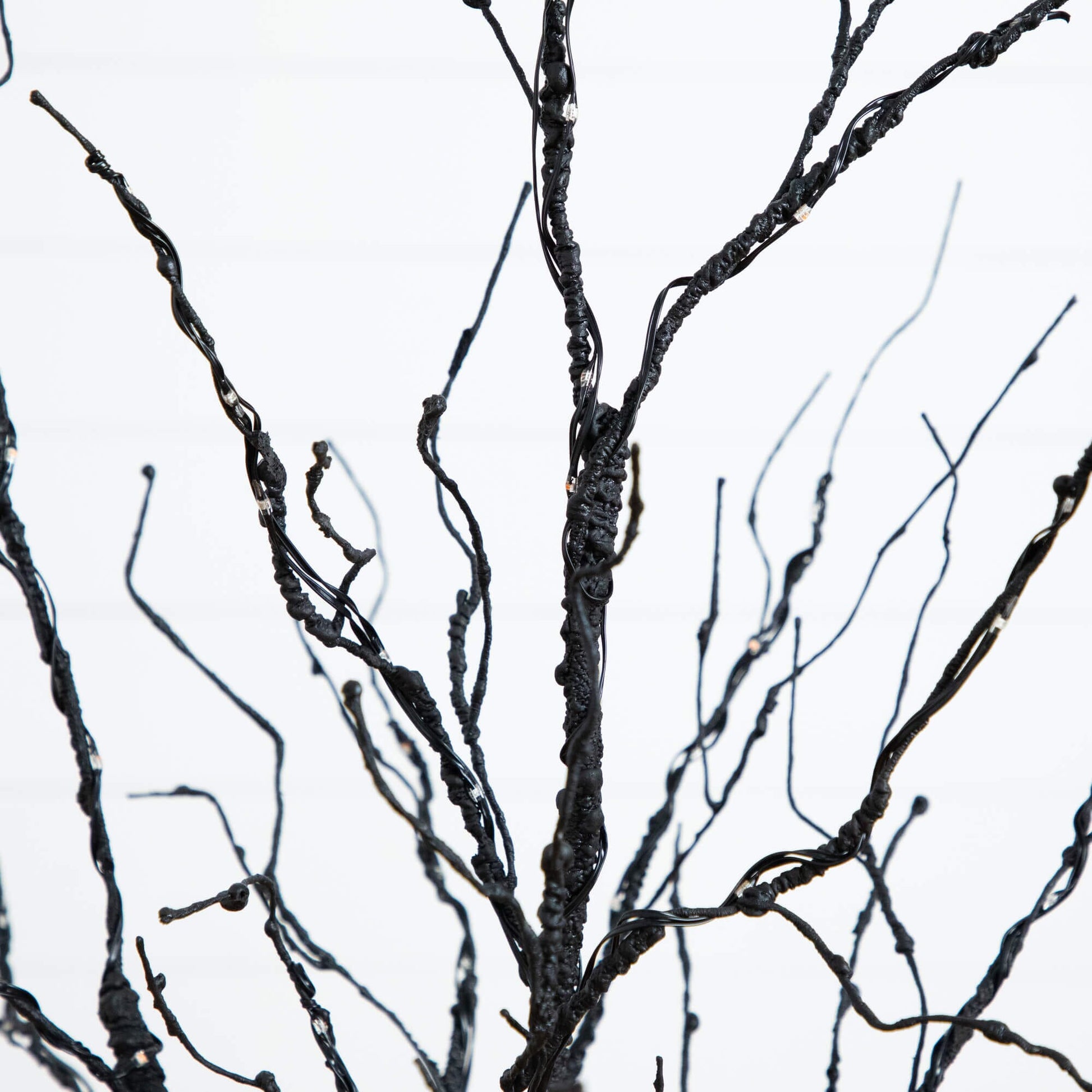 4' pre-lit Halloween black twig artificial tree with 180 orange and purple LEDs Nearly Natural on Tampa Home & Garden Store