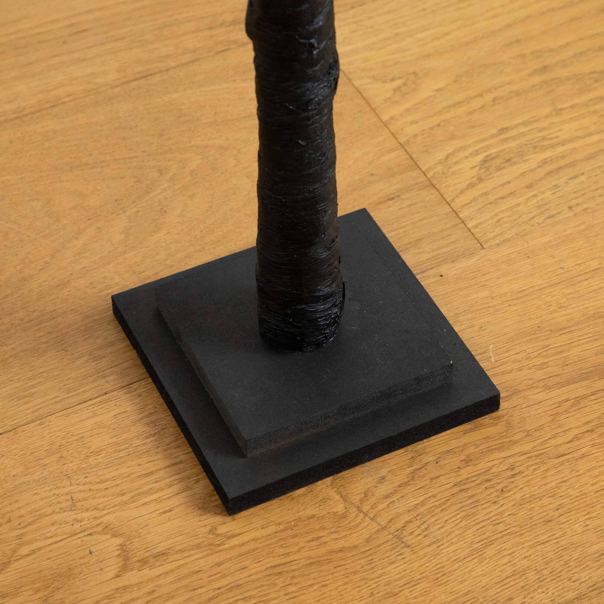 4' Pre-Lit Halloween Black Twig Artificial Tree with wrapped textured trunk on black square base on Tampa Home & Garden Store