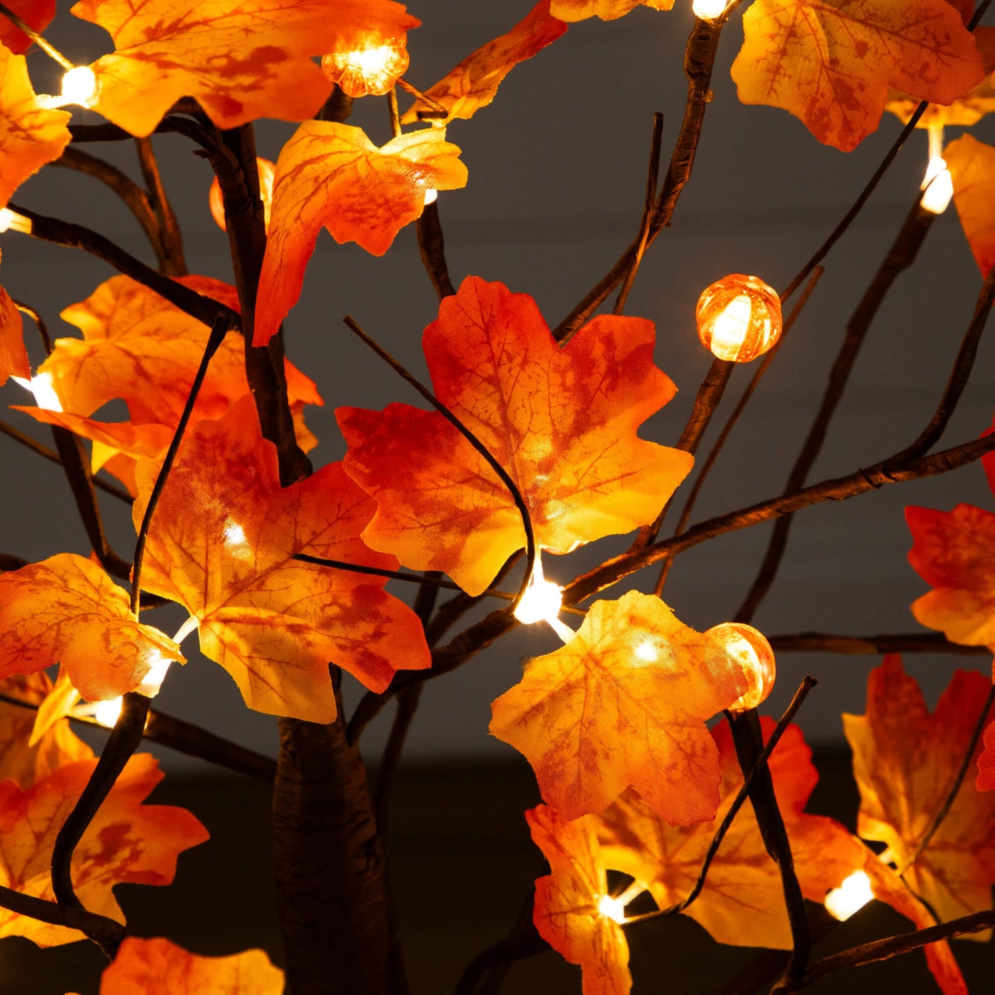 Nearly Natural 4' Pre-Lit Minimalist Autumn Maple tree with 56 LED pumpkin lights on Tampa Home & Garden Store