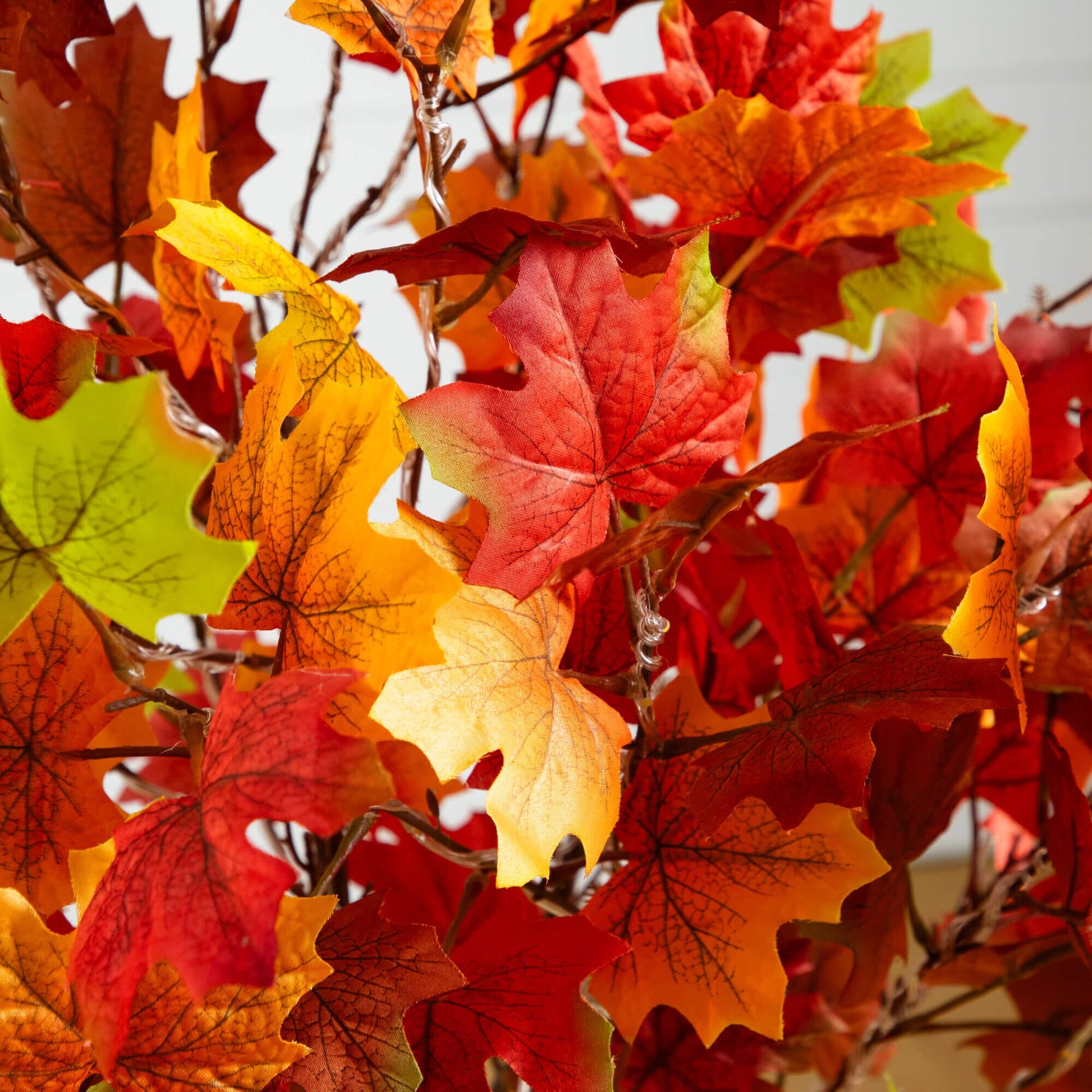 4' Pre-Lit autumn maple artificial tree with 180 warm white LEDs and colorful leaves on Tampa Home & Garden Store