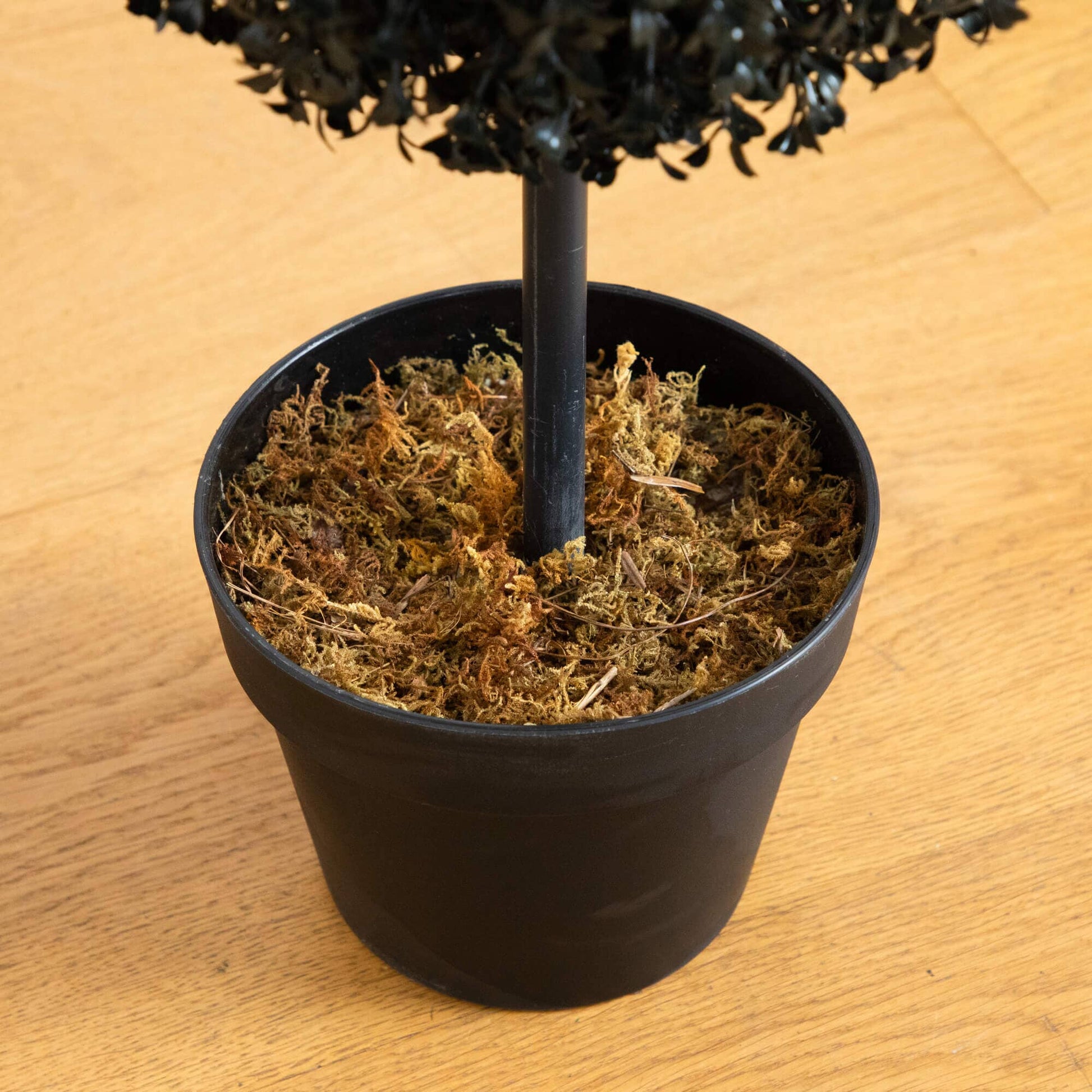 Topiary tree 4' UV resistant black artificial triple-ball boxwood in pot Nearly Natural on Tampa Home & Garden Store
