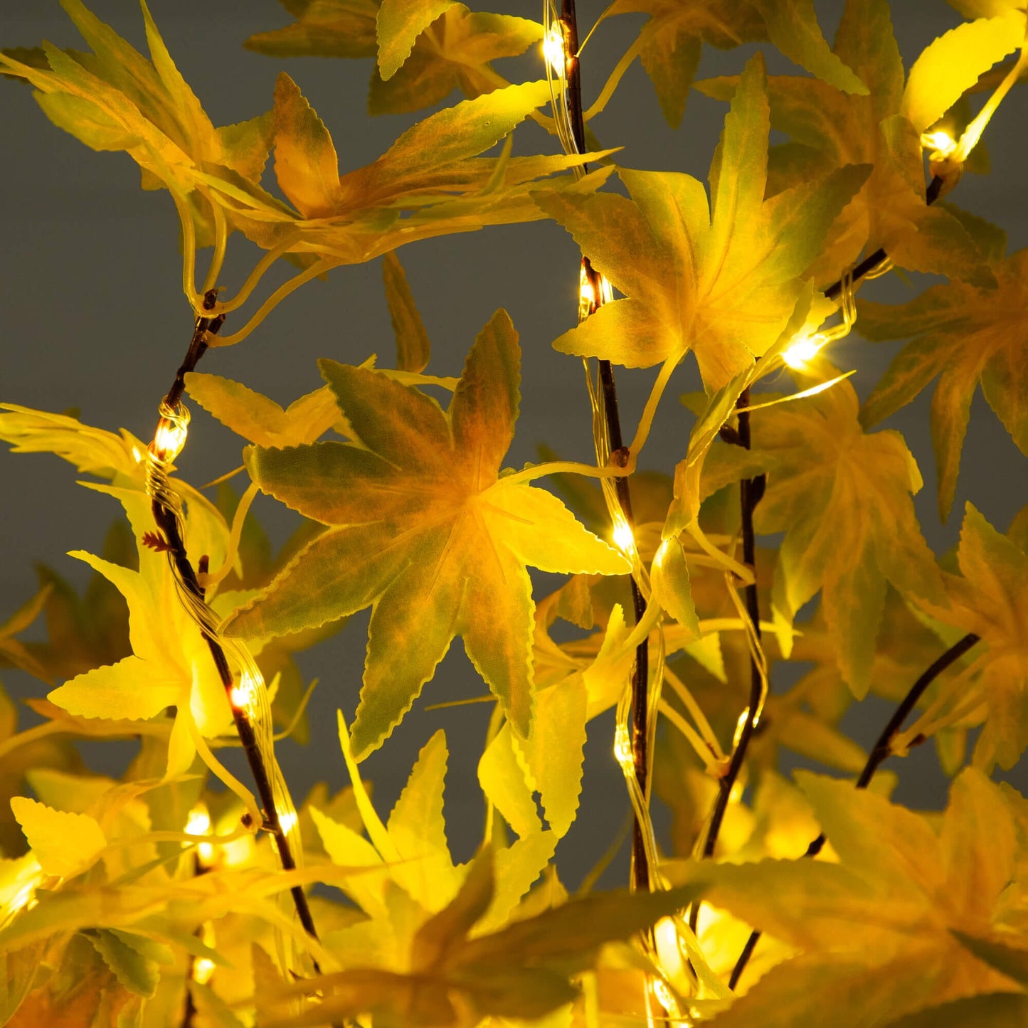 4 ft yellow autumn maple artificial tree with 150 warm LEDs Nearly Natural on Tampa Home & Garden Store