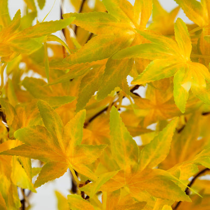 4' Pre-Lit Yellow Autumn Maple Artificial Tree leaves closeup Nearly Natural on Tampa Home & Garden Store