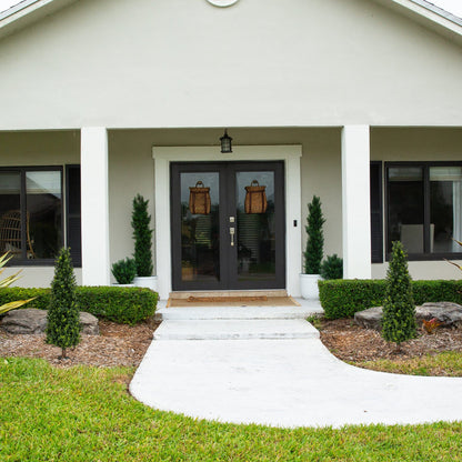 Nearly Natural 4' UV-resistant artificial boxwood plants with integrated ground stakes, set of 2 on Tampa Home & Garden Store
