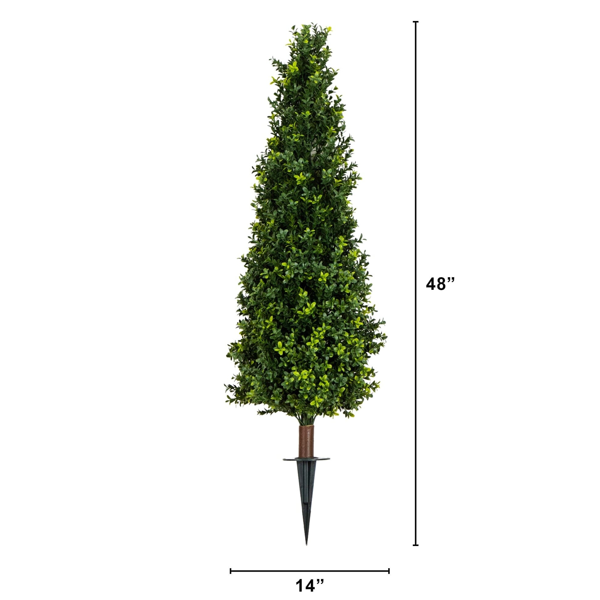 4 ft UV-resistant artificial boxwood topiary on integrated ground stake set of 2 on Tampa Home & Garden Store