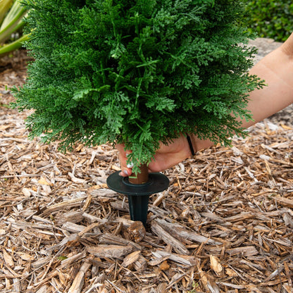 Artificial cedar plant 4ft UV resistant with groundstake indoor/outdoor 2pack Nearly Natural on Tampa Home & Garden Store