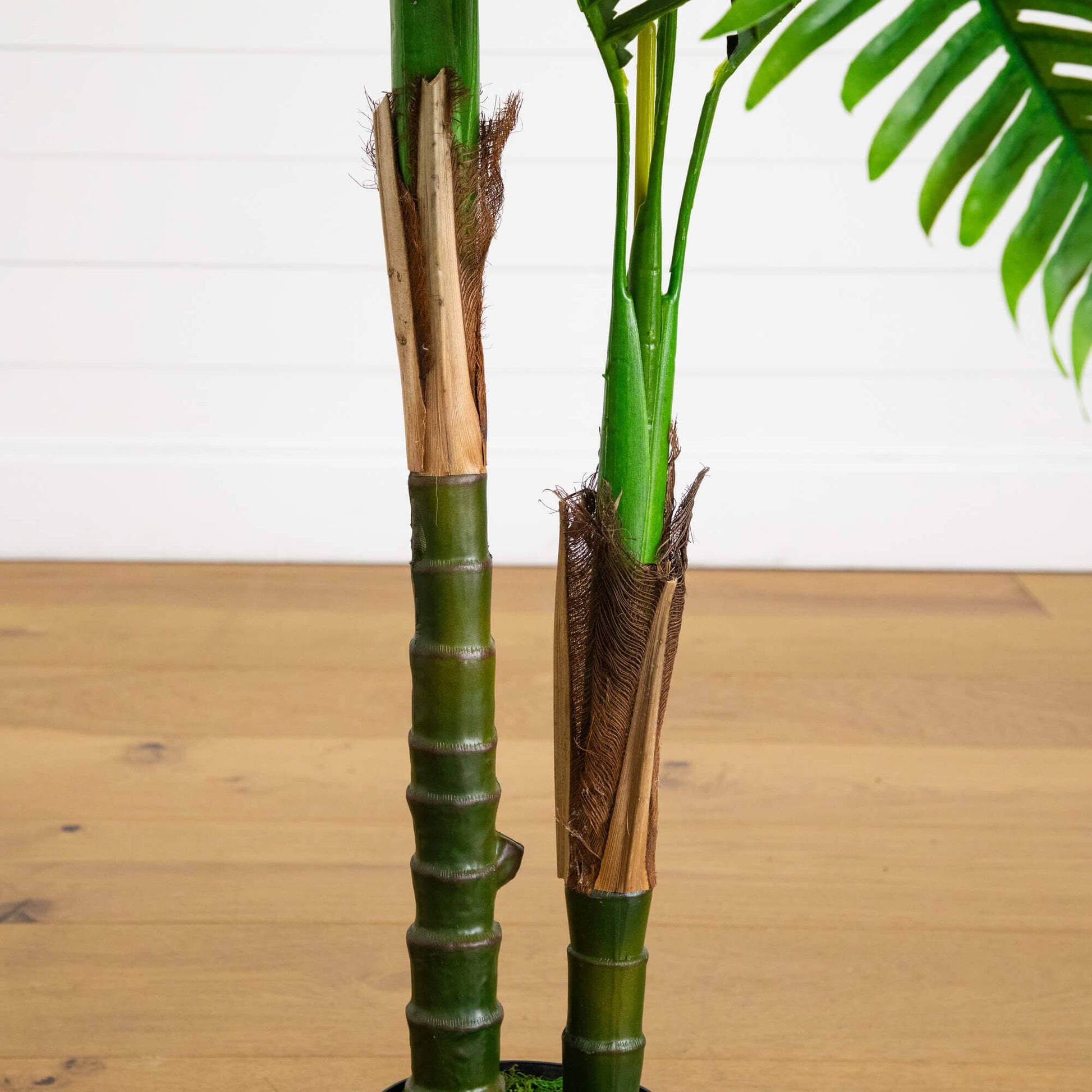 Artificial double Robellini palm tree 4' UV resistant two trunks in pot Nearly Natural on Tampa Home & Garden Store