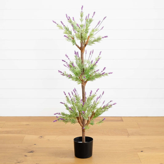 4' Lavender Topiary Silk Tree - Tampa Home & Garden Store