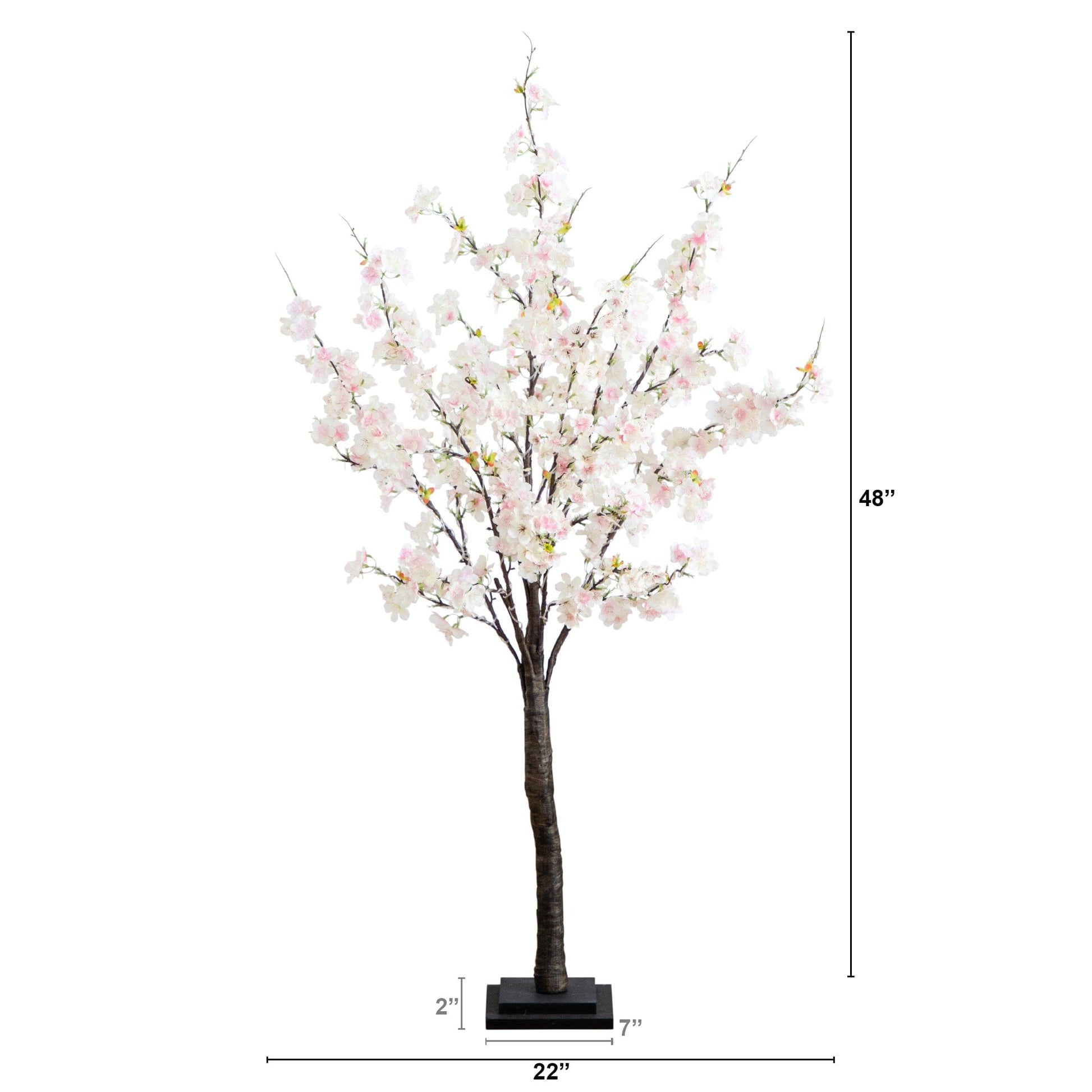 4ft lighted cherry blossom tree by Nearly Natural with 210 white LEDs and pink blossoms on Tampa Home & Garden Store