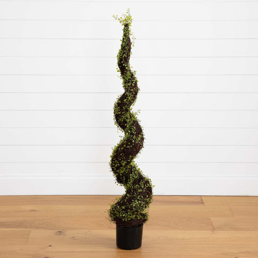 4' Artificial Muehlenbeckia Spiral Tree - Tampa Home & Garden Store