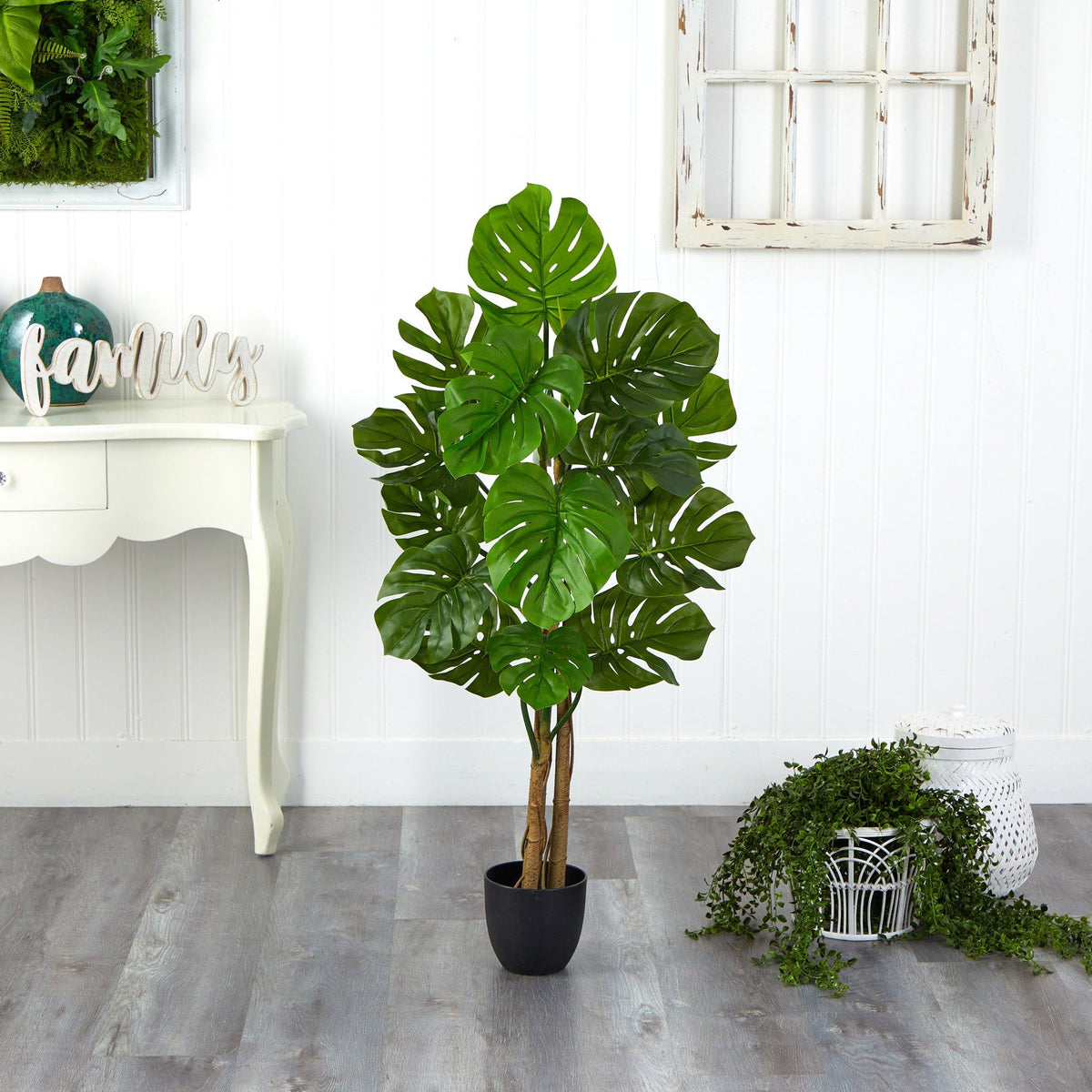4' Monstera artificial tree, Nearly Natural, UV resistant indoor/outdoor on Tampa Home & Garden Store