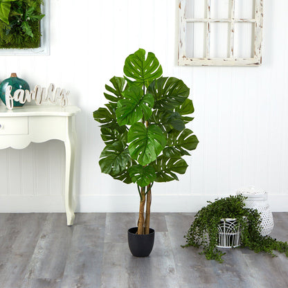 4' Monstera artificial tree, Nearly Natural, UV resistant indoor/outdoor on Tampa Home & Garden Store