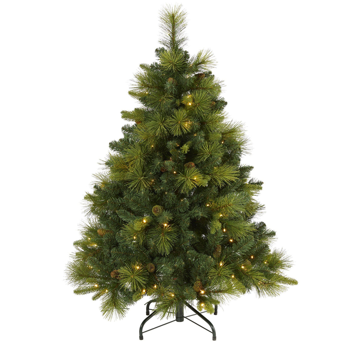 4 ft NC mixed pine artificial Christmas tree with 130 LED lights and 459 bendable branches on Tampa Home & Garden Store