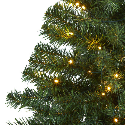 Nearly Natural 4' Northern Tip Pine Christmas Tree with 100 clear LED lights on Tampa Home & Garden Store