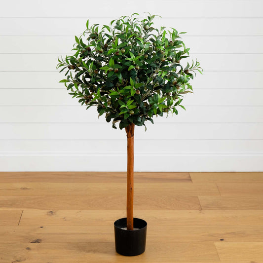 4’ Olive Topiary Silk Tree - Tampa Home & Garden Store