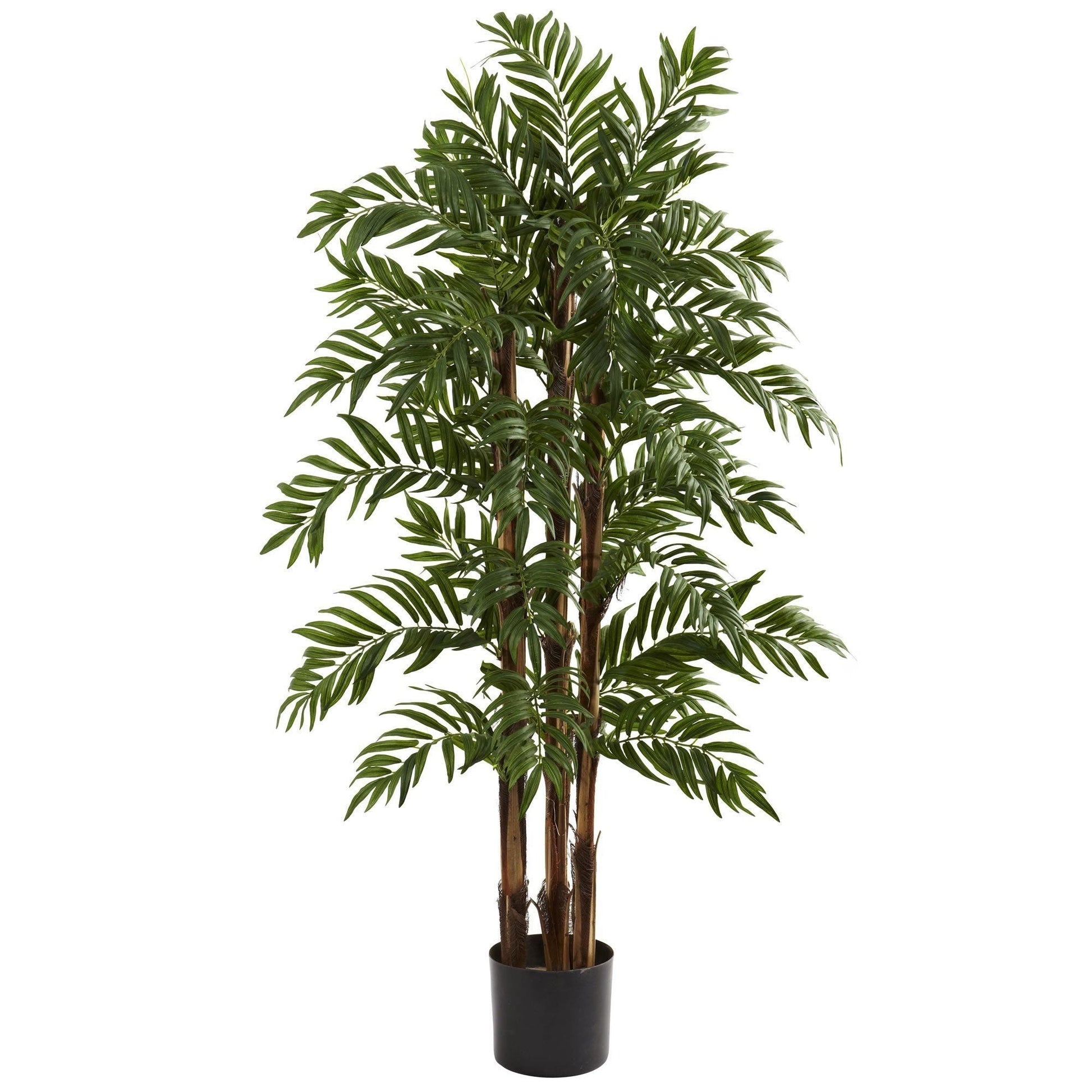 4’ Parlour Palm Tree artificial tree with dark green fronds in a black planter on Tampa Home & Garden Store