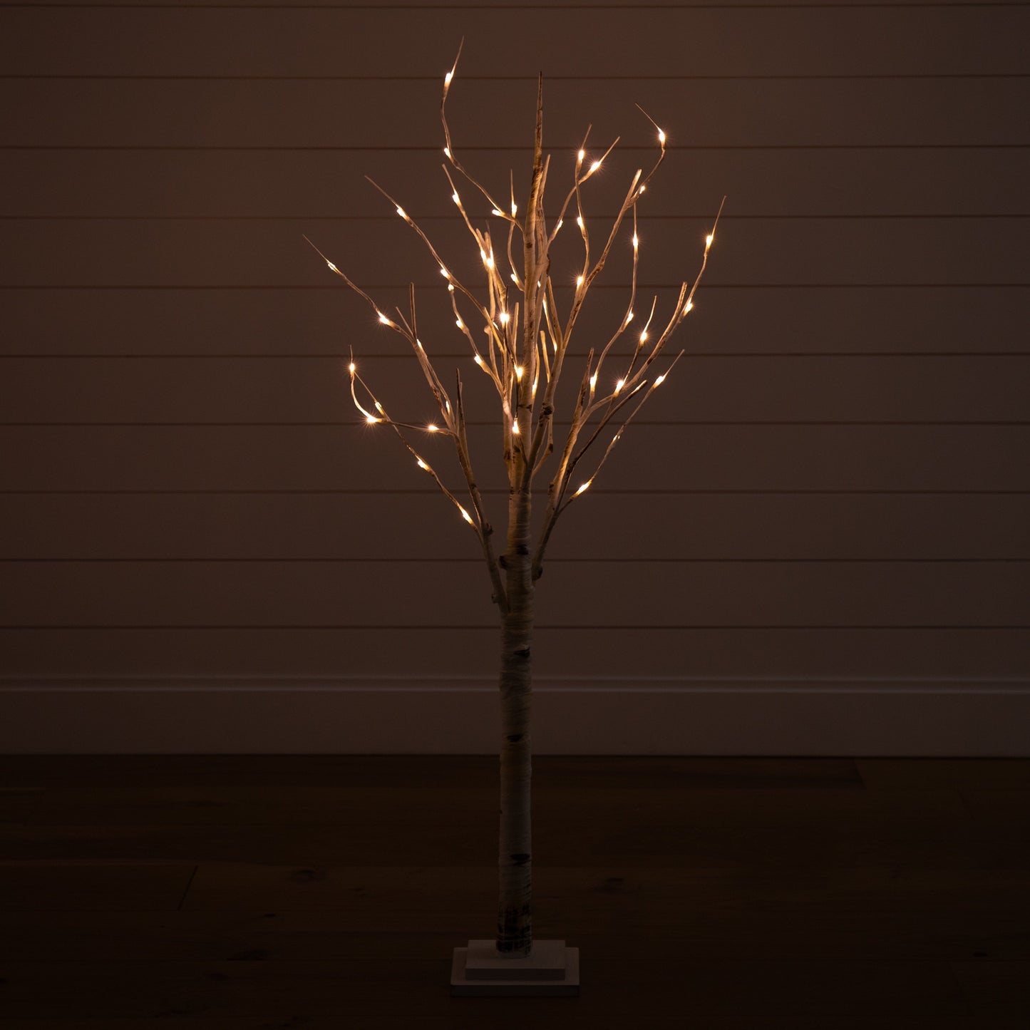 4 Ft Artificial Birch Tree with 50 Warm White