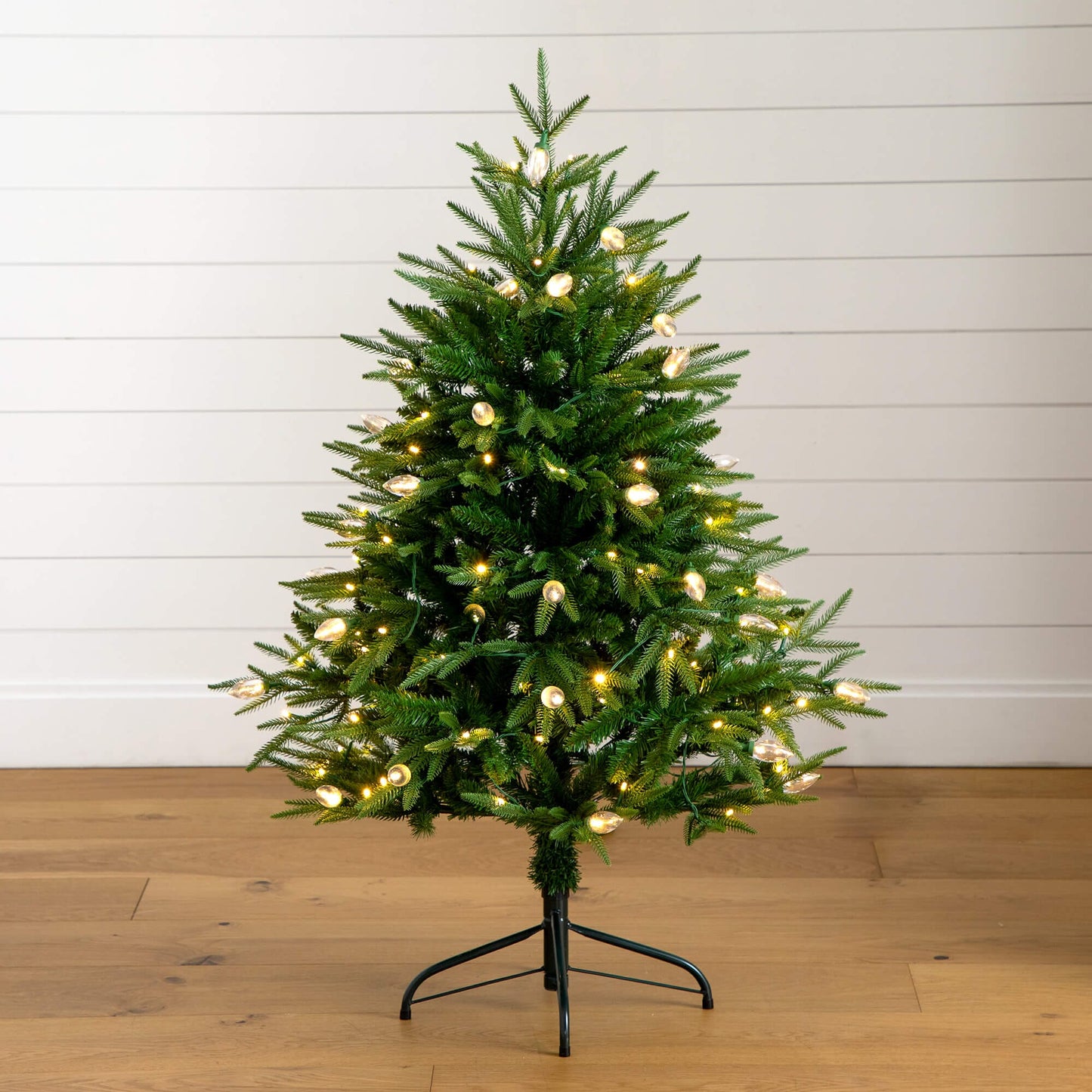4' Pre-Lit Luxembourg Pine Christmas Tree, Nearly Natural, 120 multicolor LED lights on Tampa Home & Garden Store