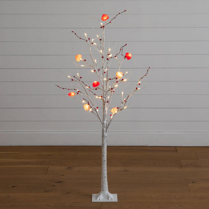 4 ft Pre-Lit Valentine's Twig Tree with 48 heart LEDs and red berries on Tampa Home & Garden Store