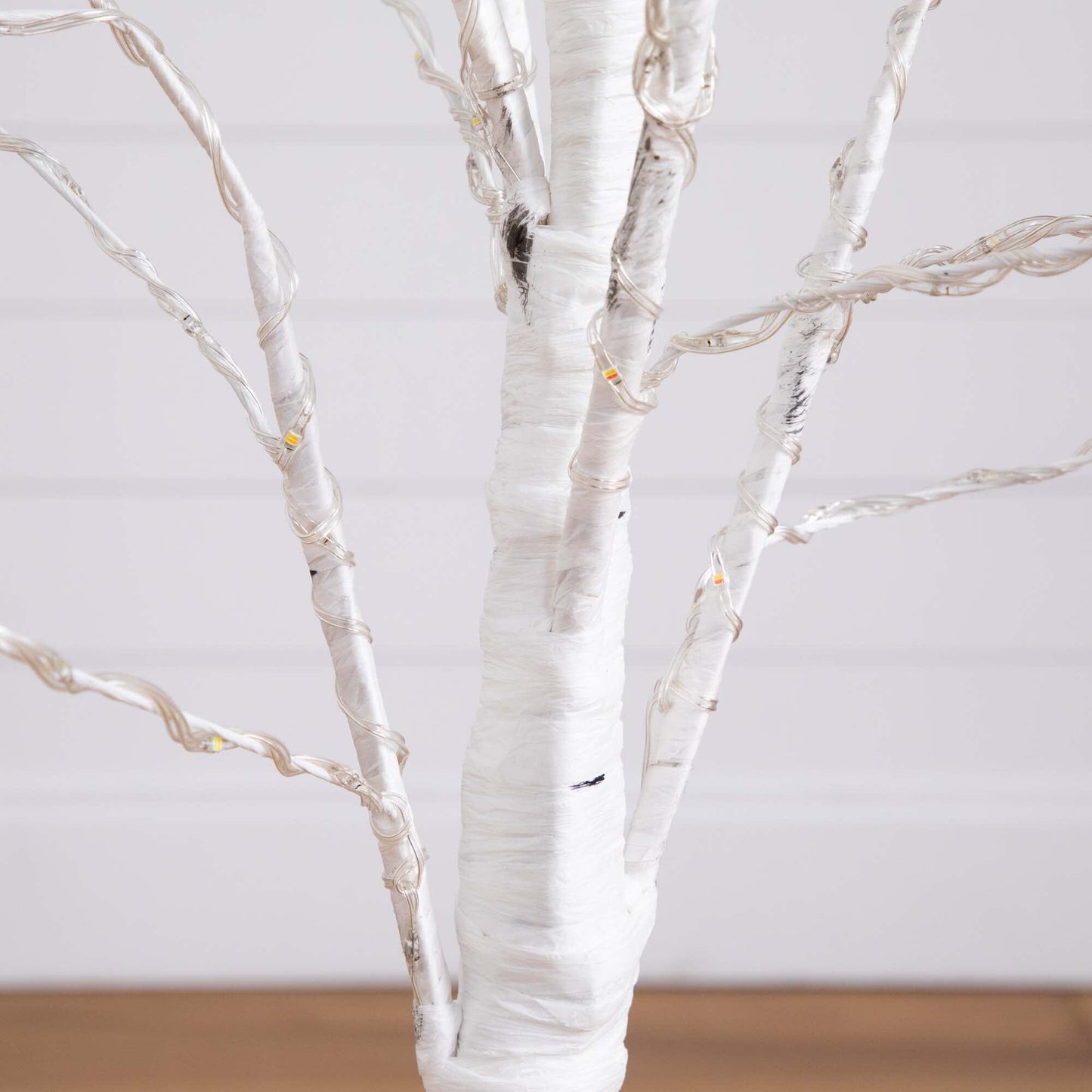 4 Ft White Birch and Color Changing Led Lights
