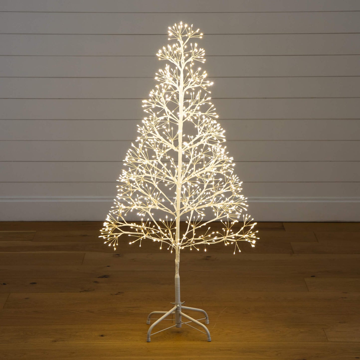 4' white starburst pre-lit Christmas tree by Nearly Natural with 800 warm white LEDs on Tampa Home & Garden Store