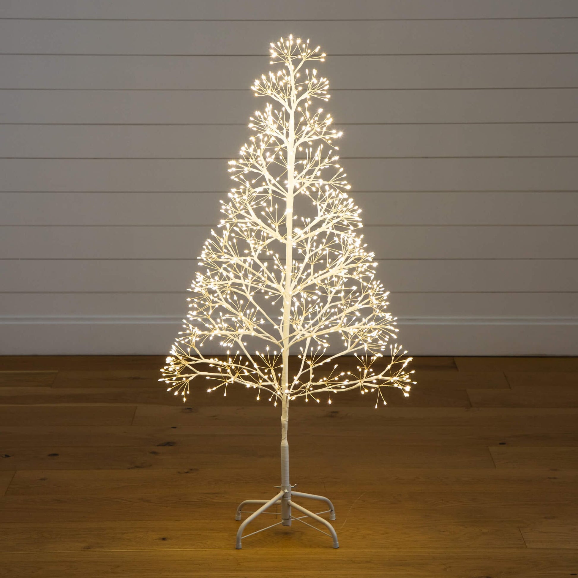 4' white starburst pre-lit Christmas tree by Nearly Natural with 800 warm white LEDs on Tampa Home & Garden Store