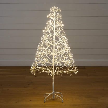 4' white starburst pre-lit Christmas tree by Nearly Natural with 800 warm white LEDs on Tampa Home & Garden Store