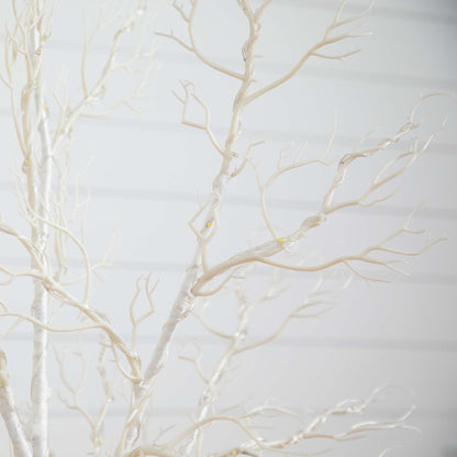 4ft Artificial White Twig Tree with Led Lights