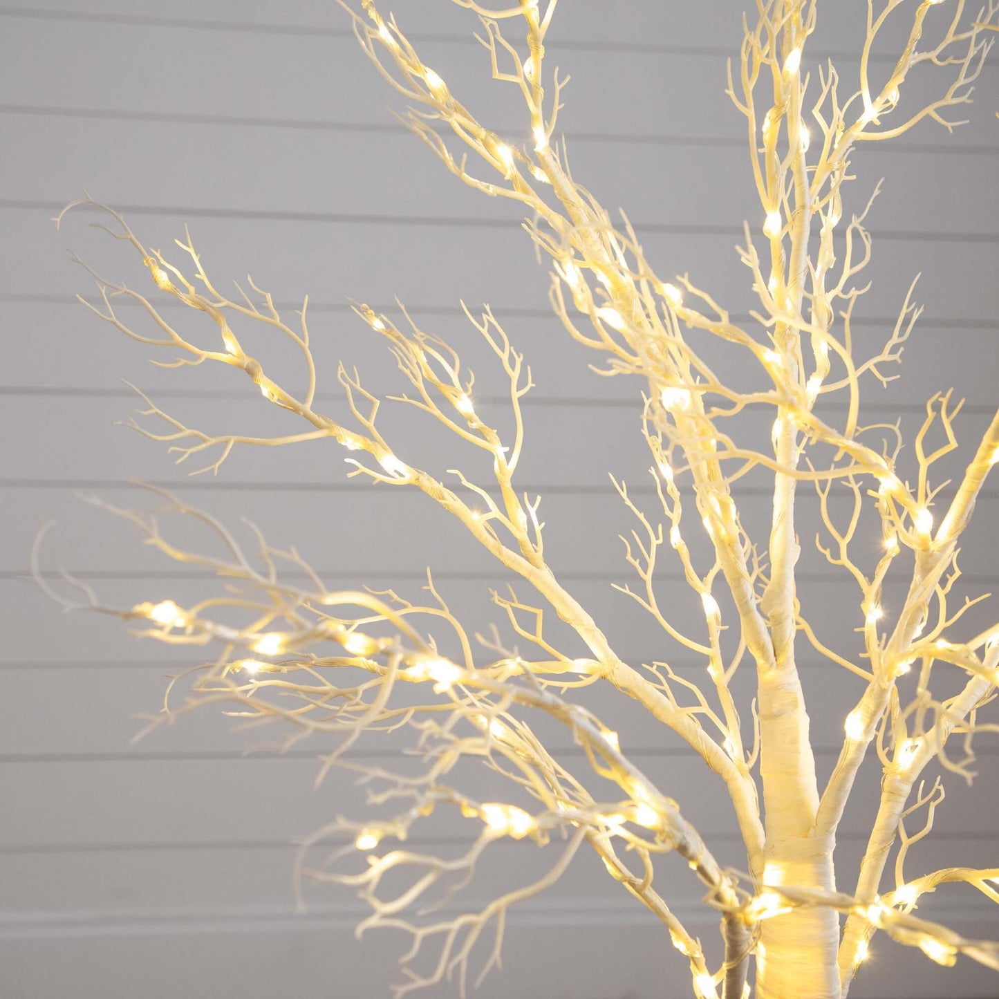 4ft Artificial White Twig Tree with Led Lights