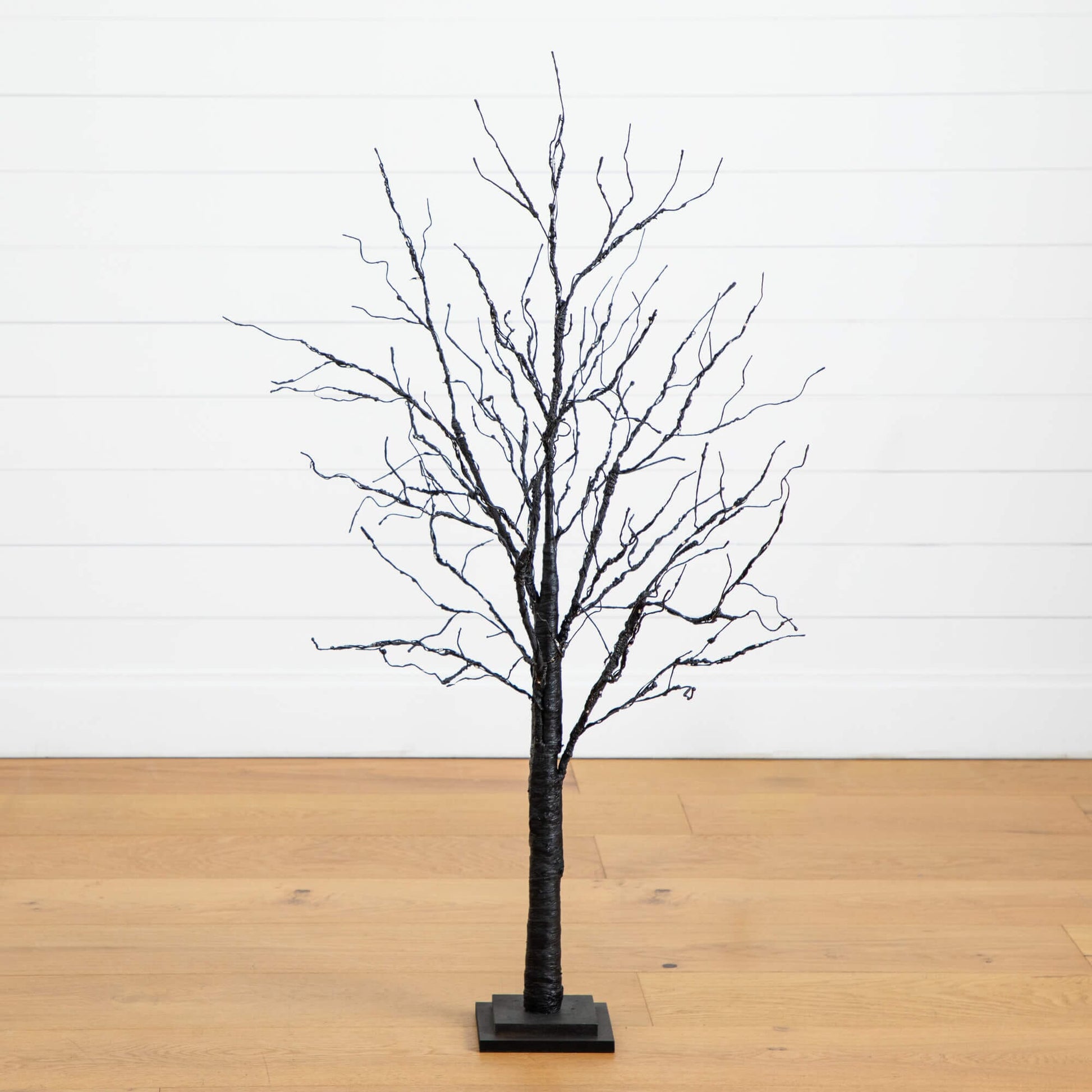 4 ft Nearly Natural Halloween black twig artificial tree with orange & purple LEDs on Tampa Home & Garden Store