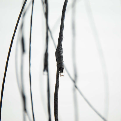 Tree Nearly Natural 4’ Pre-Lit Halloween Black Willow wiring close-up with a small LED bulb on Tampa Home & Garden Store