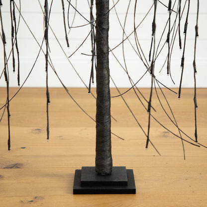 4 ft Black Willow Halloween Tree by Nearly Natural with 120 orange and purple LEDs on Tampa Home & Garden Store
