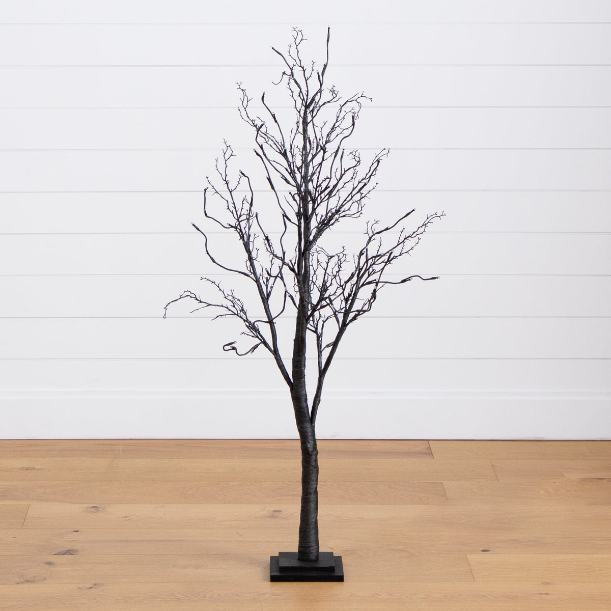 4’ Pre-Lit Halloween Deluxe Black Twig Artificial Tree with 81 orange & purple LED lights by Nearly Natural on Tampa Home & Garden Store