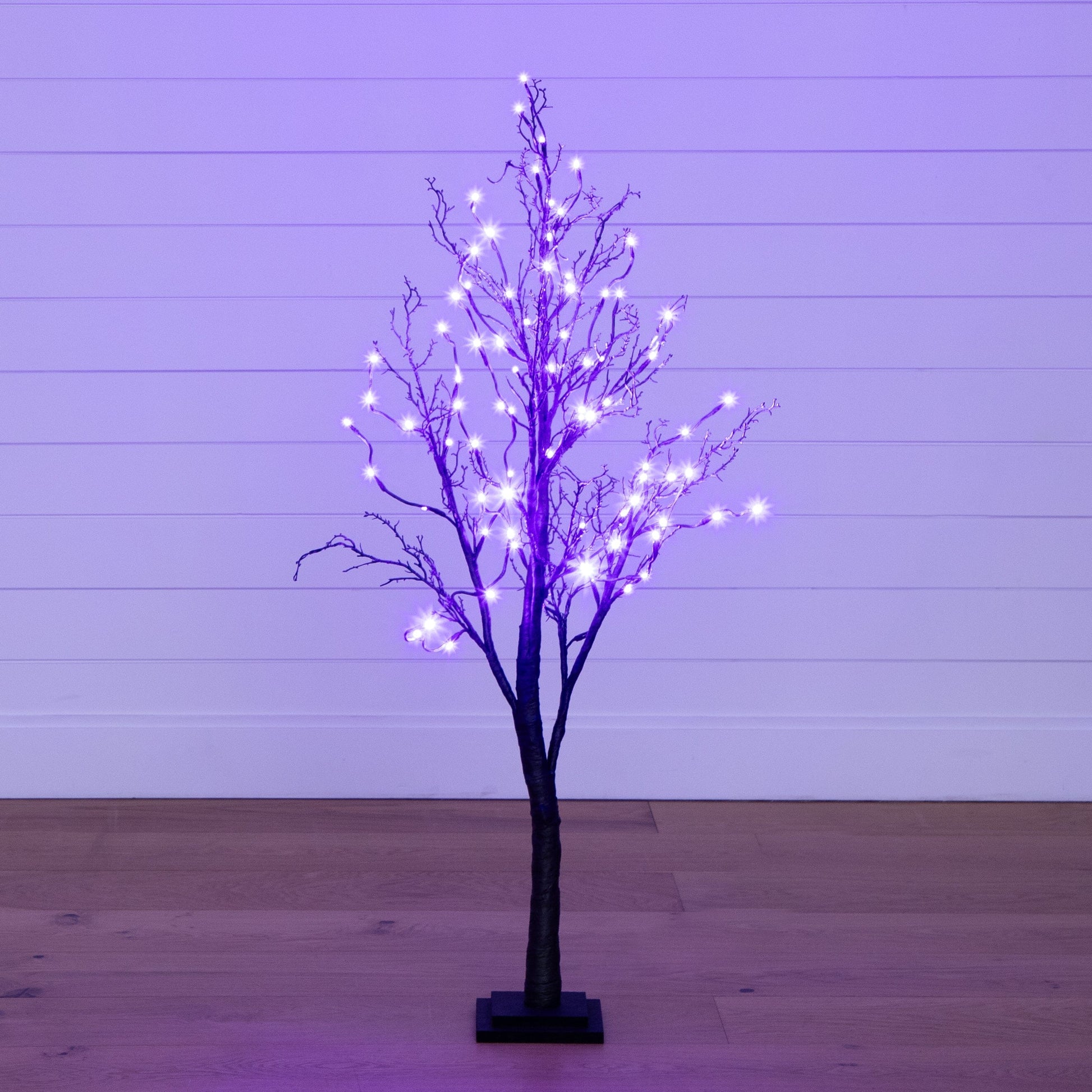 4 ft Black Twig Halloween Pre-Lit Tree Nearly Natural with 81 orange purple LEDs on Tampa Home & Garden Store