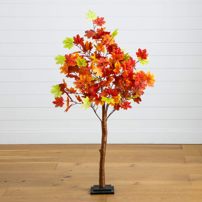 Nearly Natural 4' Pre-Lit Shades of Autumn Maple artificial tree with 180 warm white LEDs on Tampa Home & Garden Store