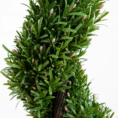4 ft Rosemary Spiral Silk Tree by Nearly Natural, dense green artificial foliage on Tampa Home & Garden Store